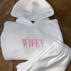 wifey matching sweat short set