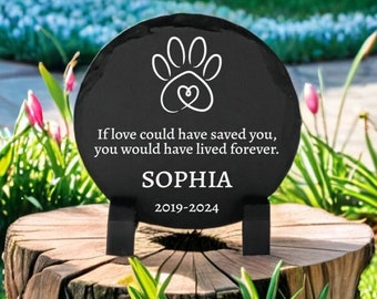 Pet Memorial Gift, Cat Memorial Stone, Personalized Pet Memorial Gift, Pet Grave Marker Headstone, Bereavement Gift, Outdoor Memorial