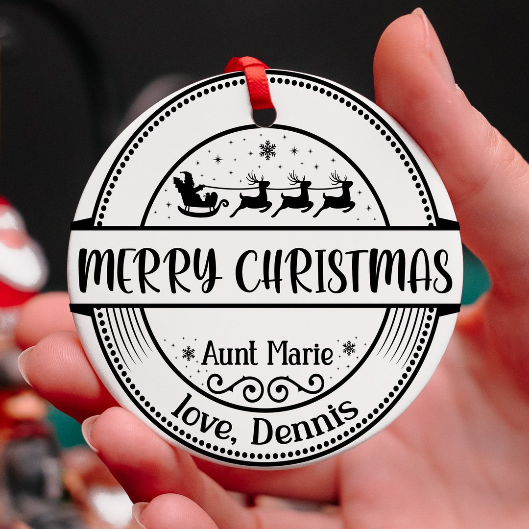 Personalized Auntie Ornament for Aunt Christmas Ornament With Name ...