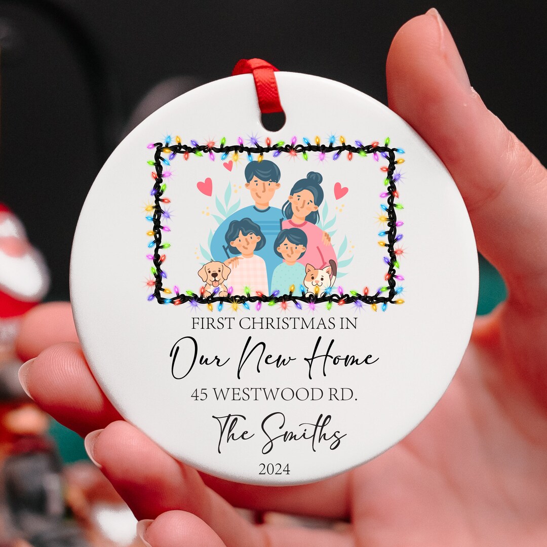 Personalized New Home Family Ornament, Personalized Family Christmas ...