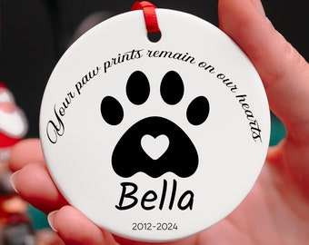 Personalized Pet Ornament, Remembrance Gift, Custom Pet Ornament, Sympathy Gift, Bereavement Gift, Cat Memorial,  Custom Memorial Ornament