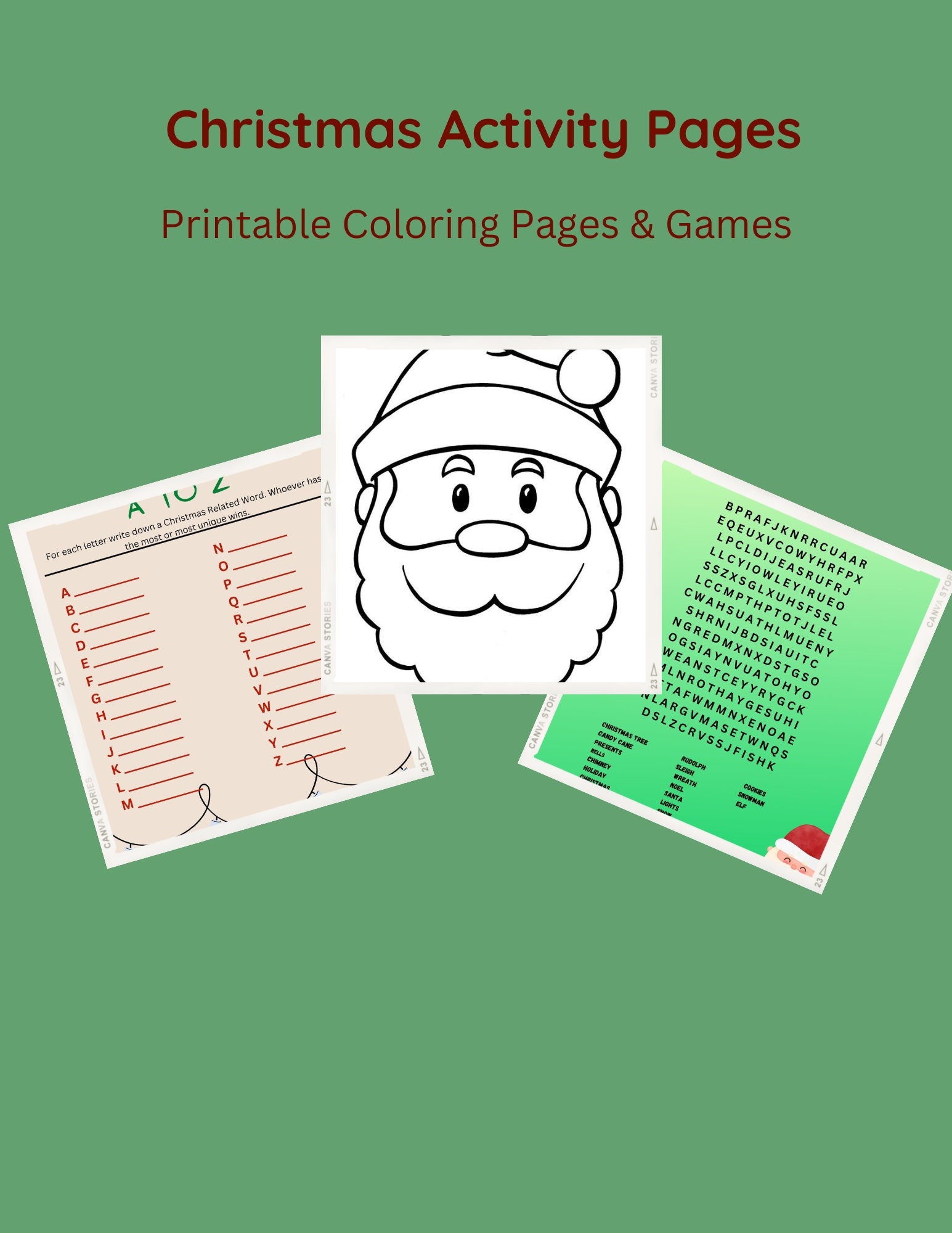 Printable Christmas Activities Christmas Activity Bundle - Etsy