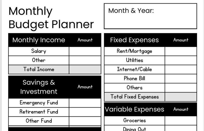 Savings Challenge Printable | Expense Tracker | Budget Planner PDF | to ...