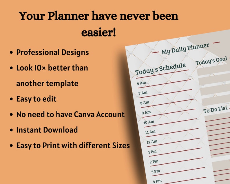 Planner Includes Weekly Planner,printable,to Do List,printable Planner,digital Download ...