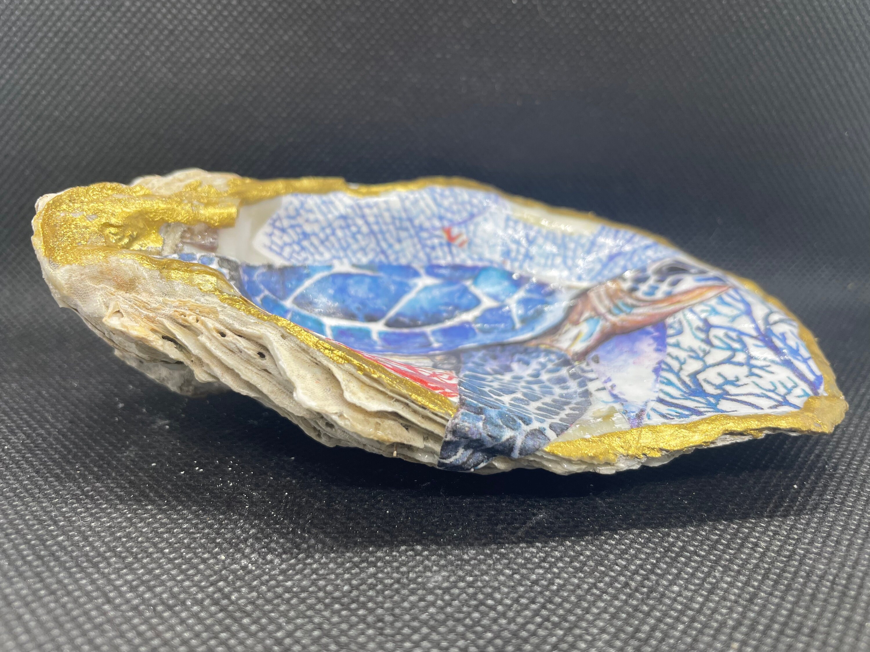 Loggerhead Turtle Trinket Oyster Shell - Etsy