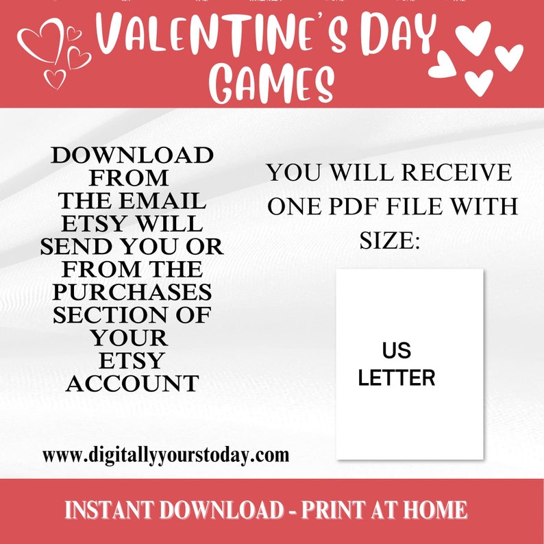 Printable Valentine's Day Game Bundle for Kids of All Ages | Valentine ...