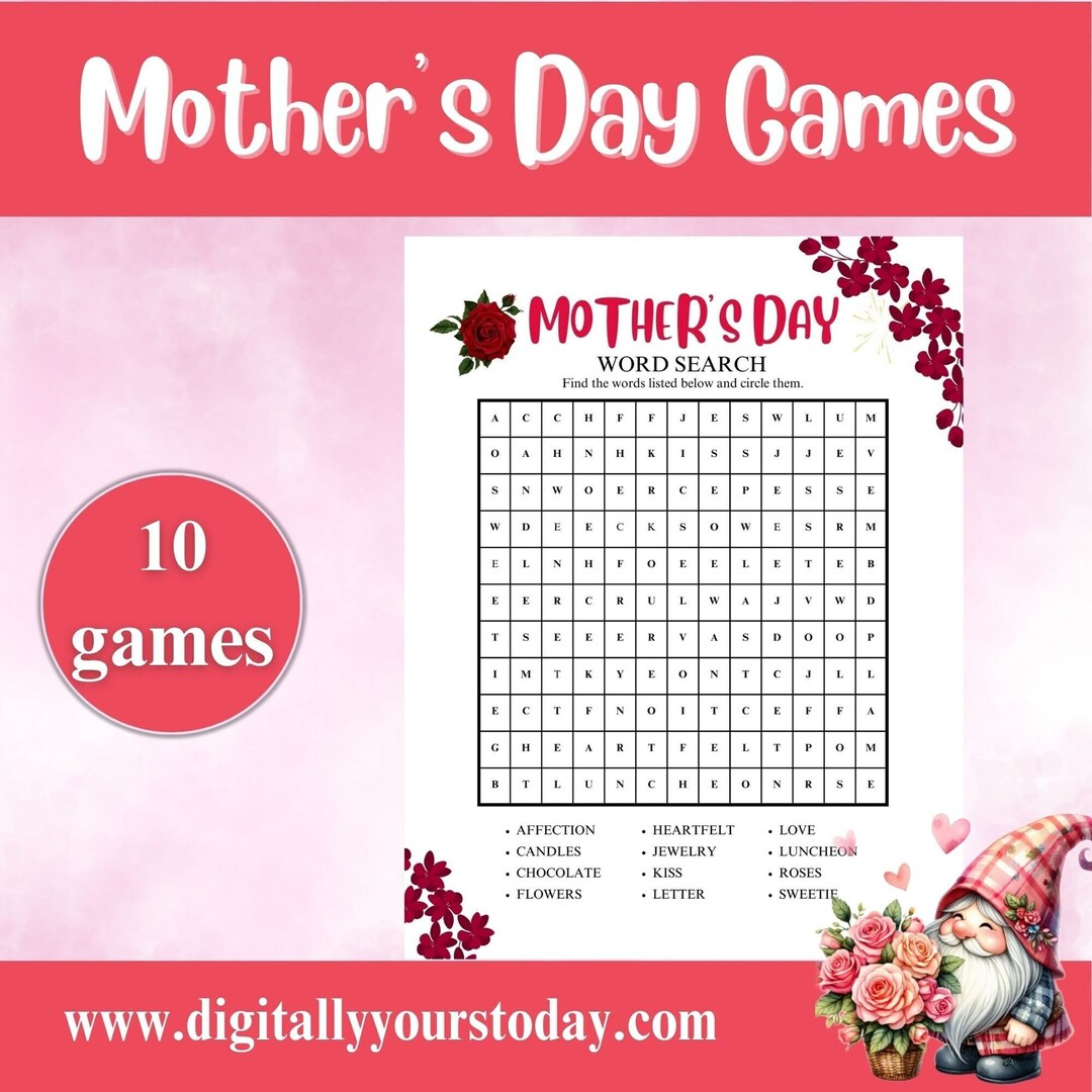 Mother's Day Game Printable Bundle | Fun Games for Mum | Mothering ...