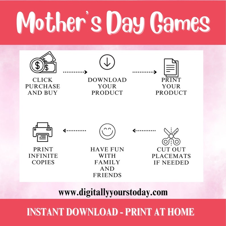 Mother's Day Game Printable Bundle Fun Games for Mum Mothering Sunday ...