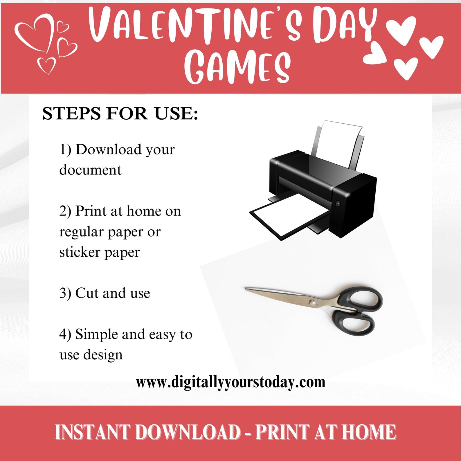 Printable Valentine's Day Game Bundle for Kids of All Ages | Valentine ...
