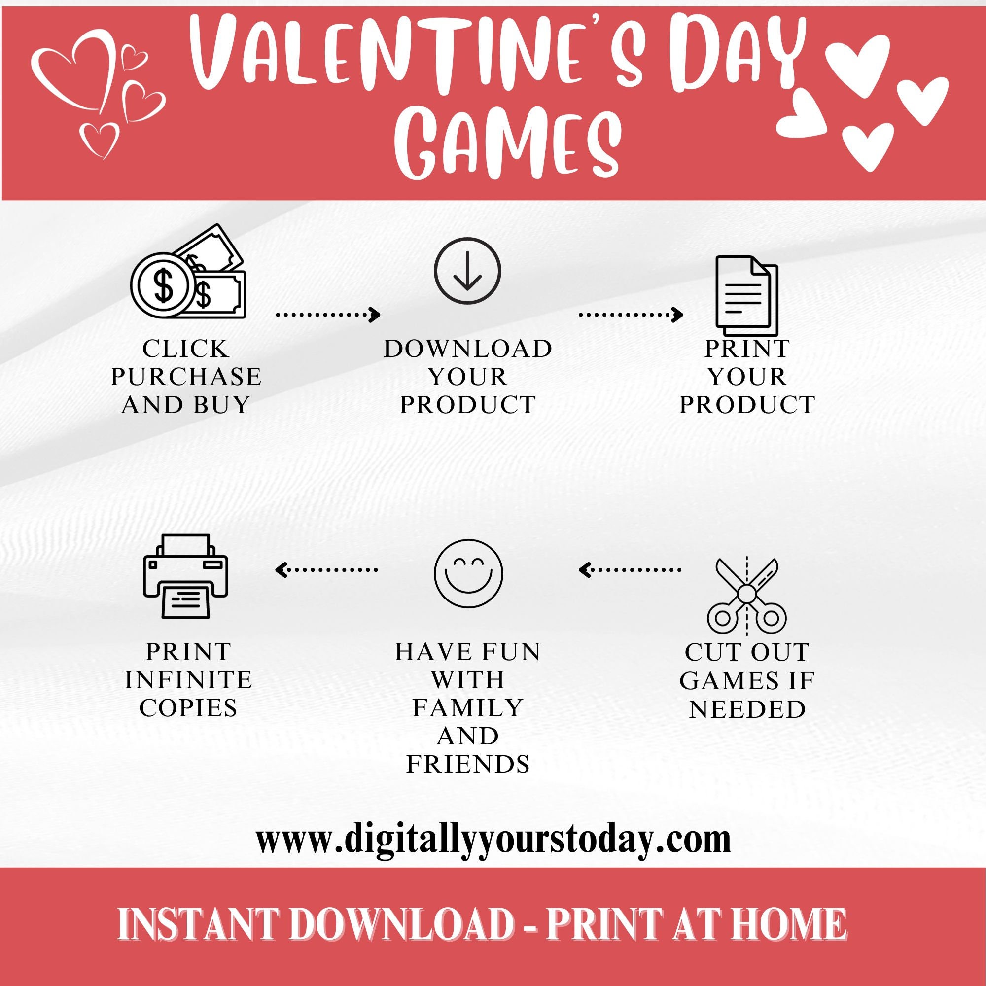Printable Valentine's Day Game Bundle for Kids of All Ages | Valentine ...