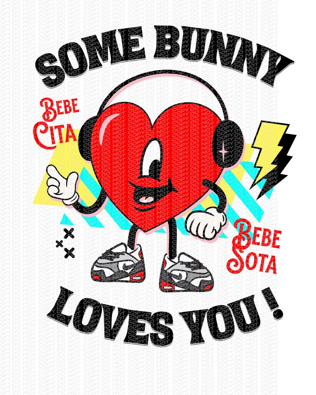 Bad Bunny Happy Valentines Day PNG Bad Bunny Vday PNG Bad Etsy