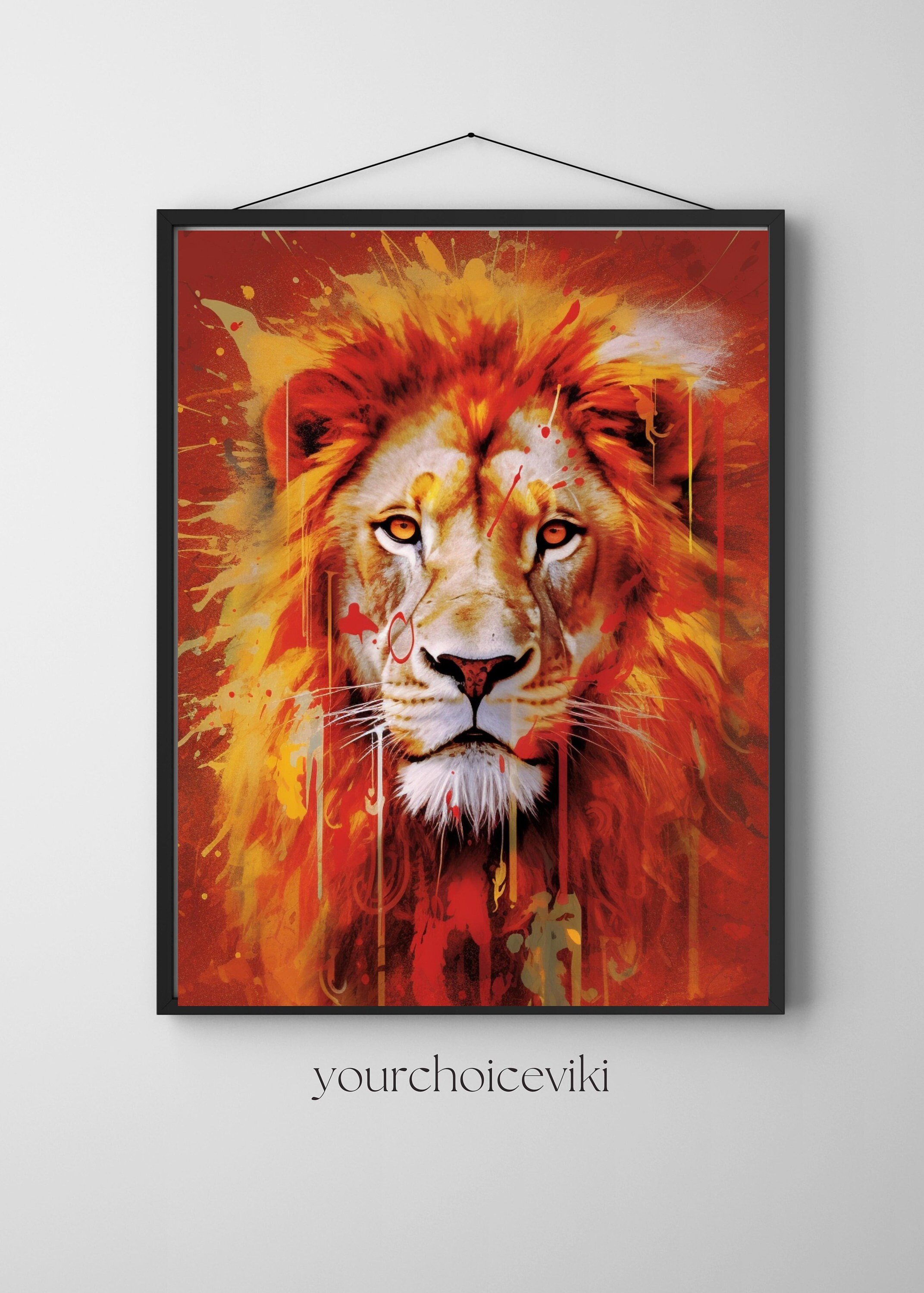 Lion Wall Art | Lion Canvas | Majestic Lion Canvas Wall Art - Etsy
