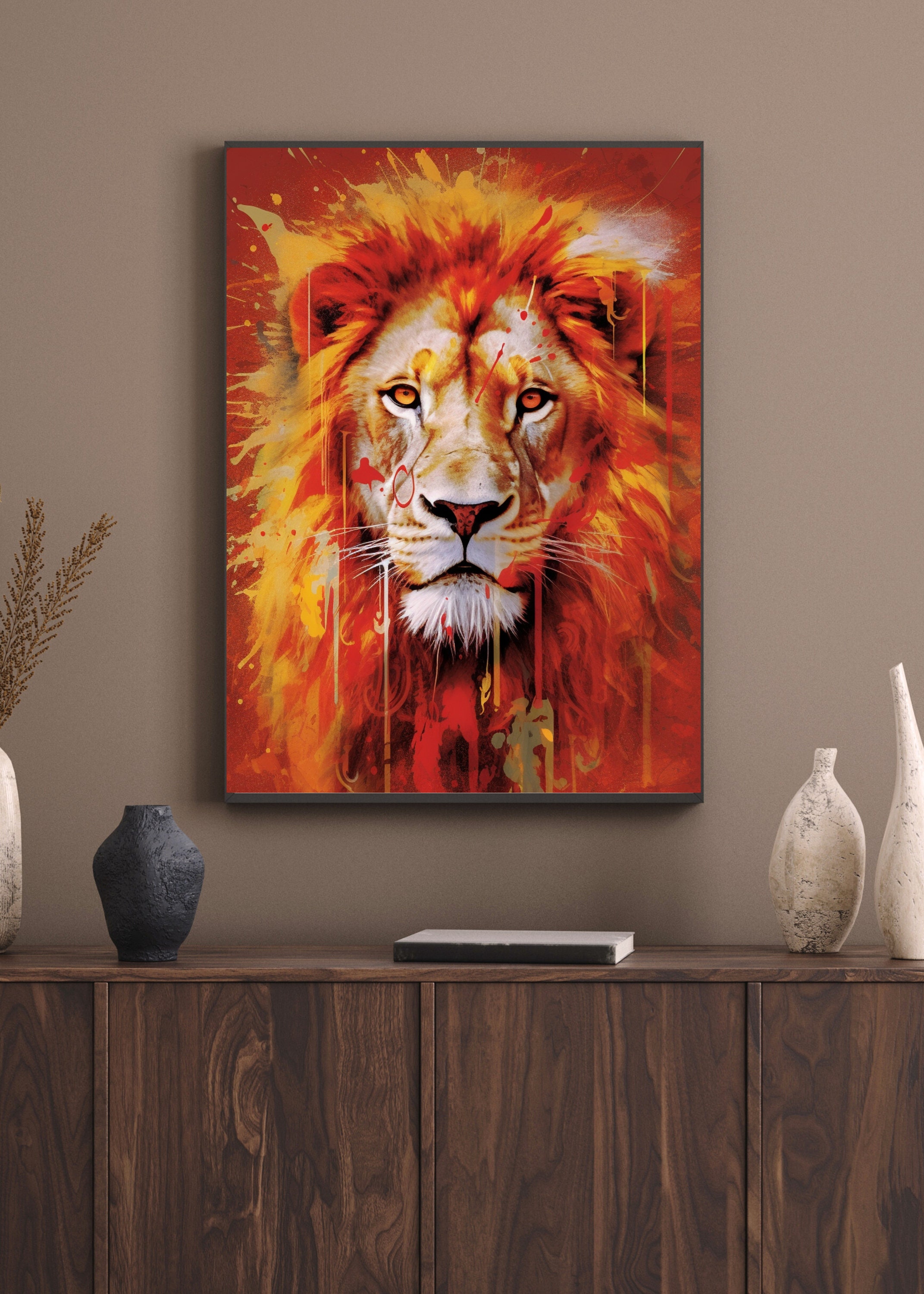Lion Wall Art | Lion Canvas | Majestic Lion Canvas Wall Art - Etsy