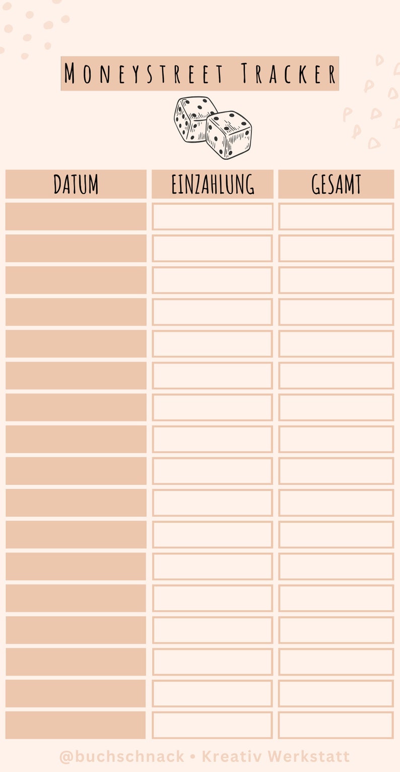 Savings game • high-quality printing • savings challenge, savings game, Moneystreet, cash stuffing template, envelope method, save while playing image 3