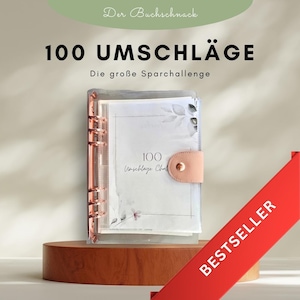 100 Umschläge Challenge | Budget Planer | A5, wiederverwendbare Spar-Challenge, Geld sparen für den Traumurlaub, 100 Envelopes Challenge