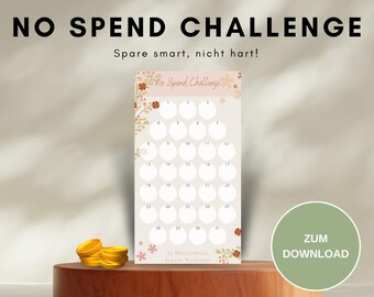 No-Spend Savings Challenge for A6 Budget Planner | Envelope Method | Instant Download