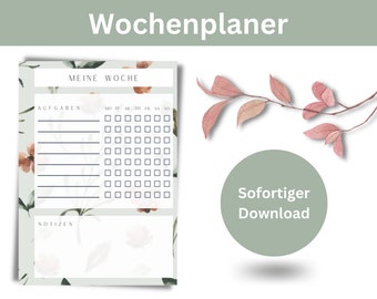 Weekly planner • DIN A5 • instant download (PDF)