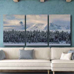 Grand Teton National Park Winter Natur, Landschaft, Fotografie Druck