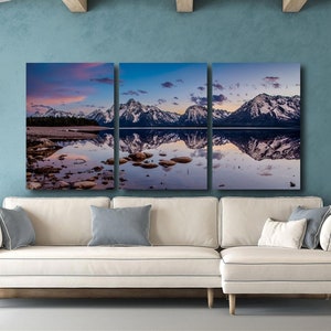 Grand Teton National Park, Colter Bay Spiegelung, Landschaftsfotografie Druck