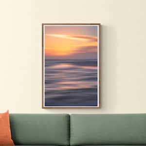 Ocean Waves Beach Sunset Landscape Photography Print