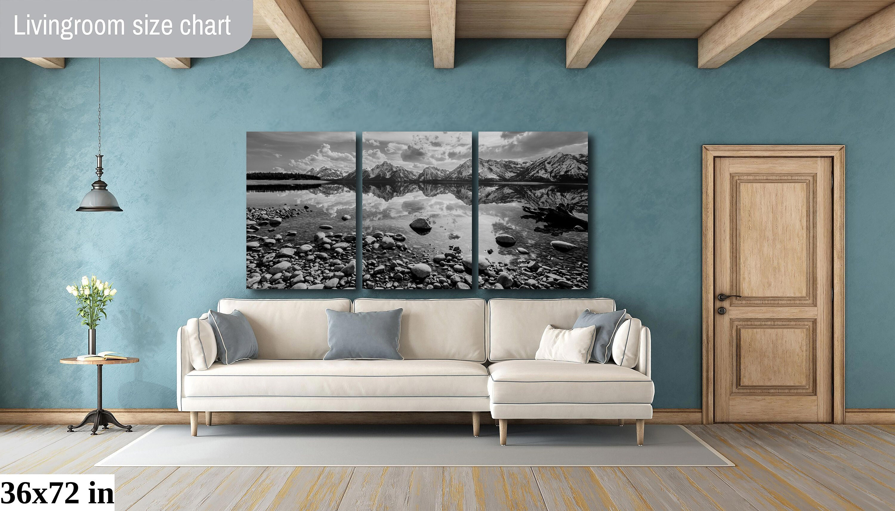 Colter Bay Grand Teton National Park Black and White Landscape ...