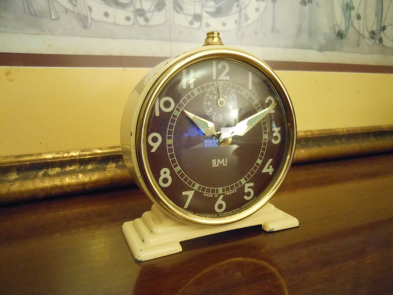 French Art Deco Alarm Clock by SMI Marseilles in Full Working Etsy