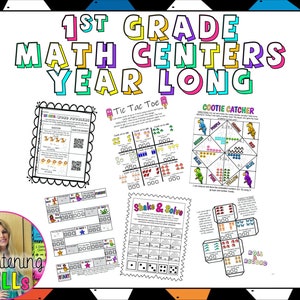 1st Grade Math Centers Year Long Bundle - Etsy