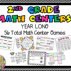 2nd Grade Math Centers Year Long Bundle