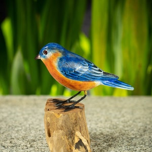 Hand Carved & Painted Eastern Bluebird