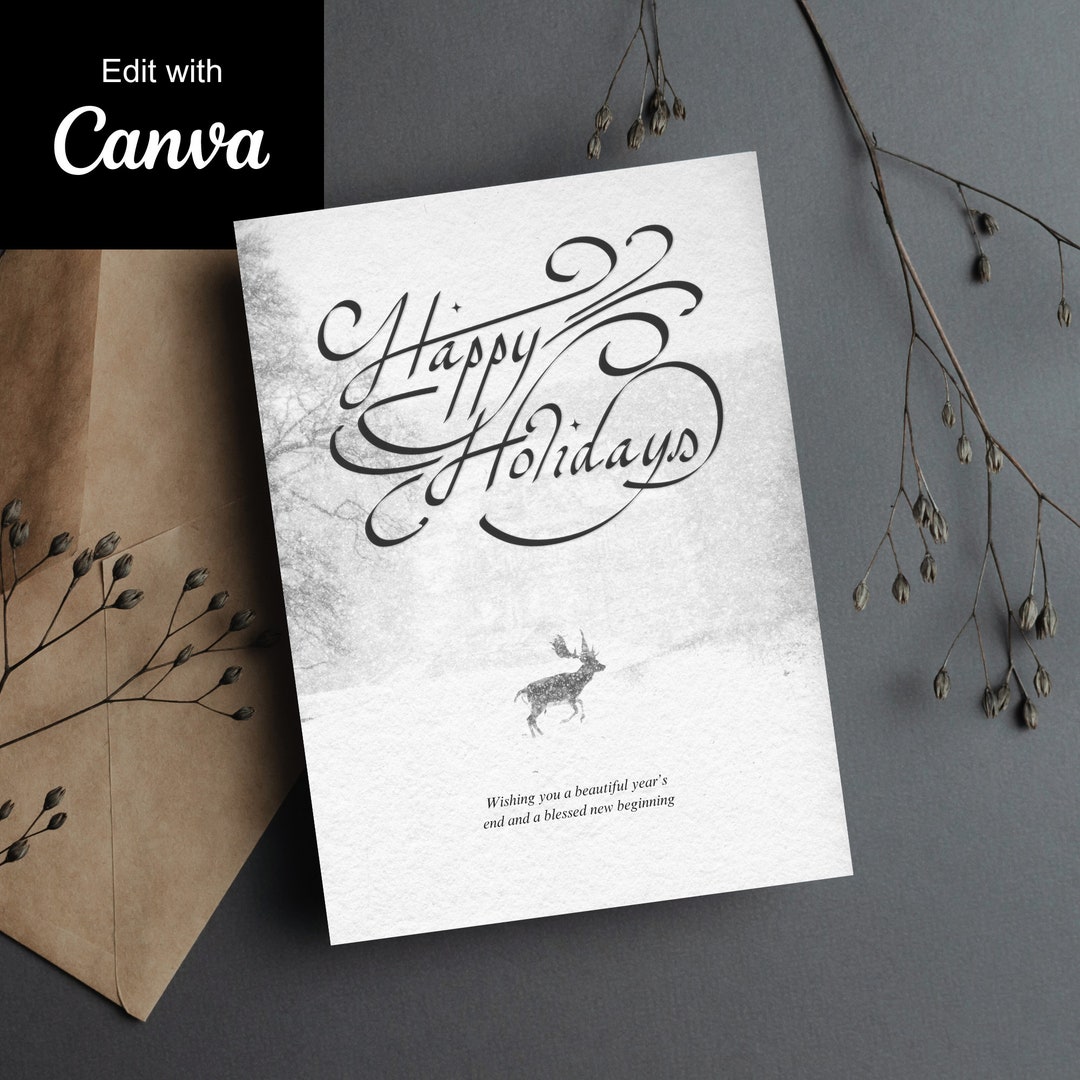 Canva Template Pagan Printable Hand Lettered Greeting Cards Set Heathen ...