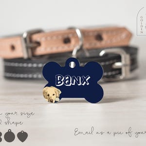 Custom Photo Dog Tag, Dog Tag, Cartoon Dog Tag, Personalized Dog Tag, Pet ID Tag, Cartoon Pet Picture Dog Tag, Cute Dog Tag