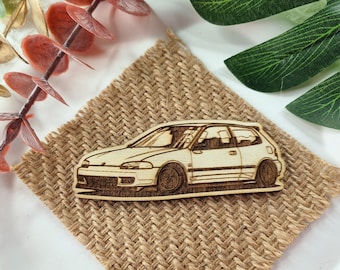 Jdm-legende Civic EG SIR EG6 Vtec houten koelkastmagneet voor Honda Civic EG klassieke Japanse sportwagen