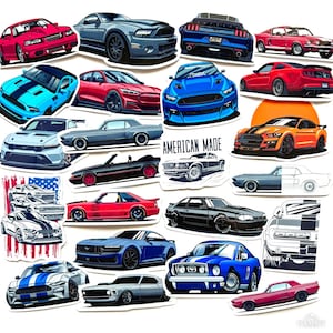 23 klassieke Amerikaanse Mustang GT-vinylstickers