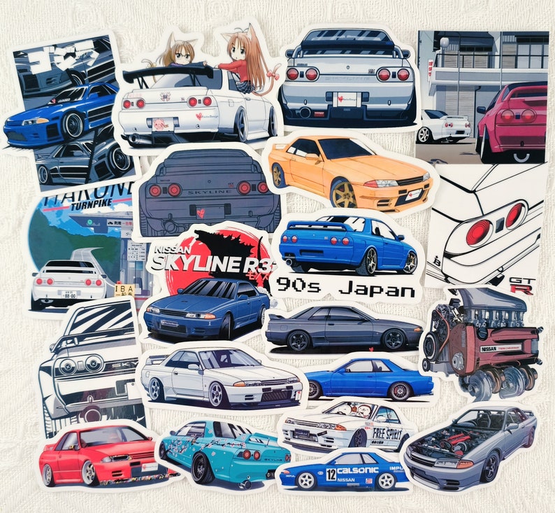 20 st JDM Legend Skyline GTR32 BNR32 vinylklistermärken JDM Legend sportbilar Stickers