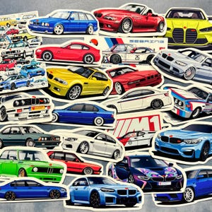 23pc Vinyl Stickers for M power cars M3 M5 M6 X5M Z3M Z4M 2002ti M1 M2 i8  German Legend Sports Car