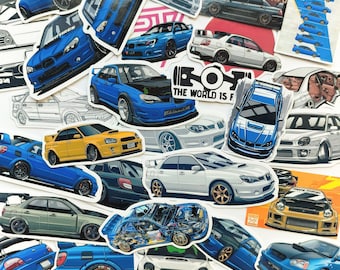 29 st JDM Rally Legend Tweede Generatie GD Impreza WRX Sti S202 S203 S204 Vinylstickers Mobiel sticker