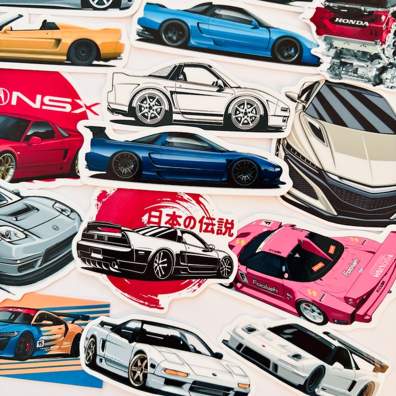 23pc JDM Super Car Legend NSX Type R Type S Vinyl Stickers JDM Legend ...