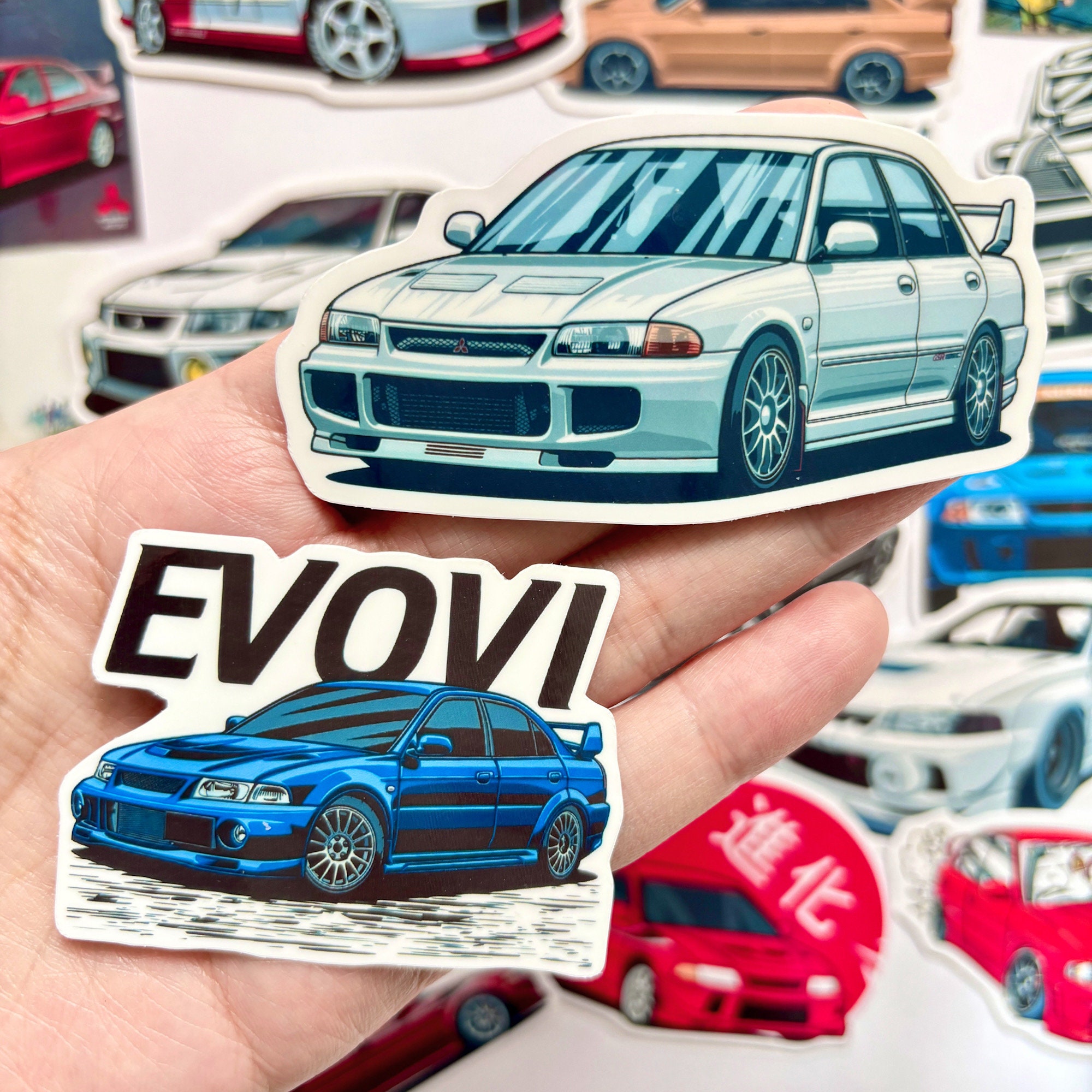 20pc JDM Rally Legend Lancer Evolution EVO 2 3 4 5 6 6.5 Vinyl Decal ...