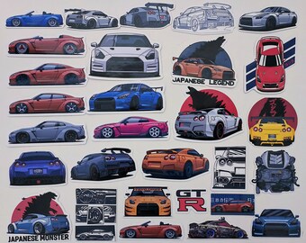 29 pc Japanese Classic Skyline GTR35 Vinyl Stickers JDM Legend Sports Cars