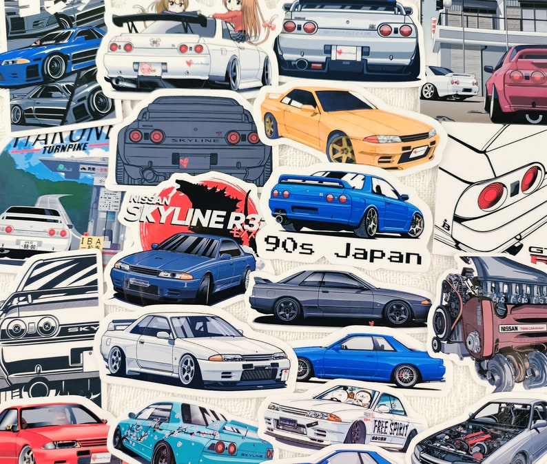 20 st JDM Legend Skyline GTR32 BNR32 vinylklistermärken JDM Legend sportbilar bild 2