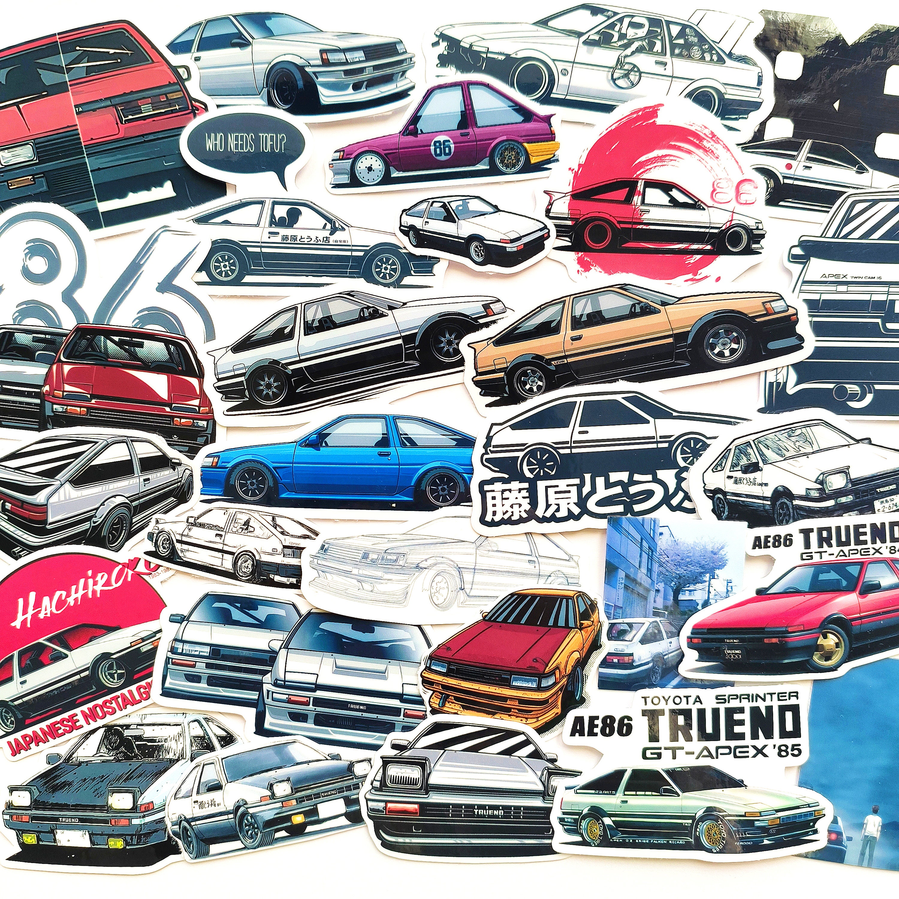 28pc Classic Japanese Corolla AE86 Trueno Levin Vinyl Stickers JDM