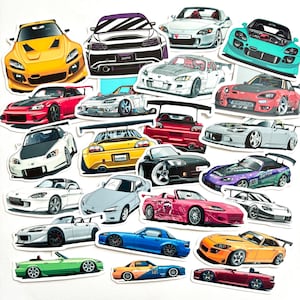 24 autocollants en vinyle S2000 Autocollants en vinyle JDM Legend Voitures de sport pour les fans de Honda