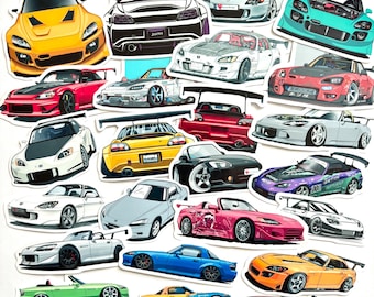 24-delige vinylstickers S2000 vinylstickers JDM Legend Sports Cars voor Honda-fans