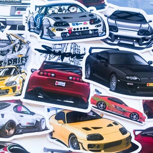 21pc Classic Japanese supercar MK4 Supra JDM Vinyl Stickers JDM drift Legend Sports Cars