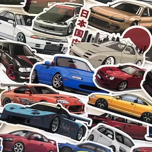30pc Classic Japanese JDM Legend Sports Cars vinyl stickers
