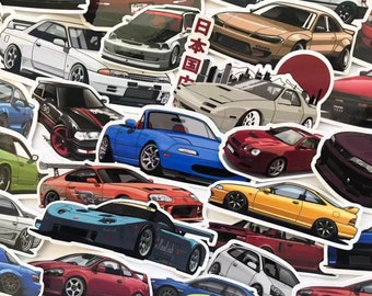 30 stuks klassieke Japanse JDM Legend Sports Cars-vinylstickers