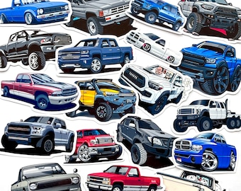 Klassische Pick-up Trucks Vinyl Aufkleber F150 Ram Tacoma