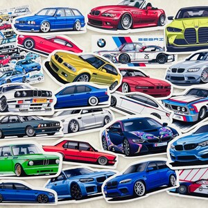 23pc Vinyl Stickers for BMW M Power Cars M3 M5 M6 X5M Z3M Z4M 2002ti M1 ...