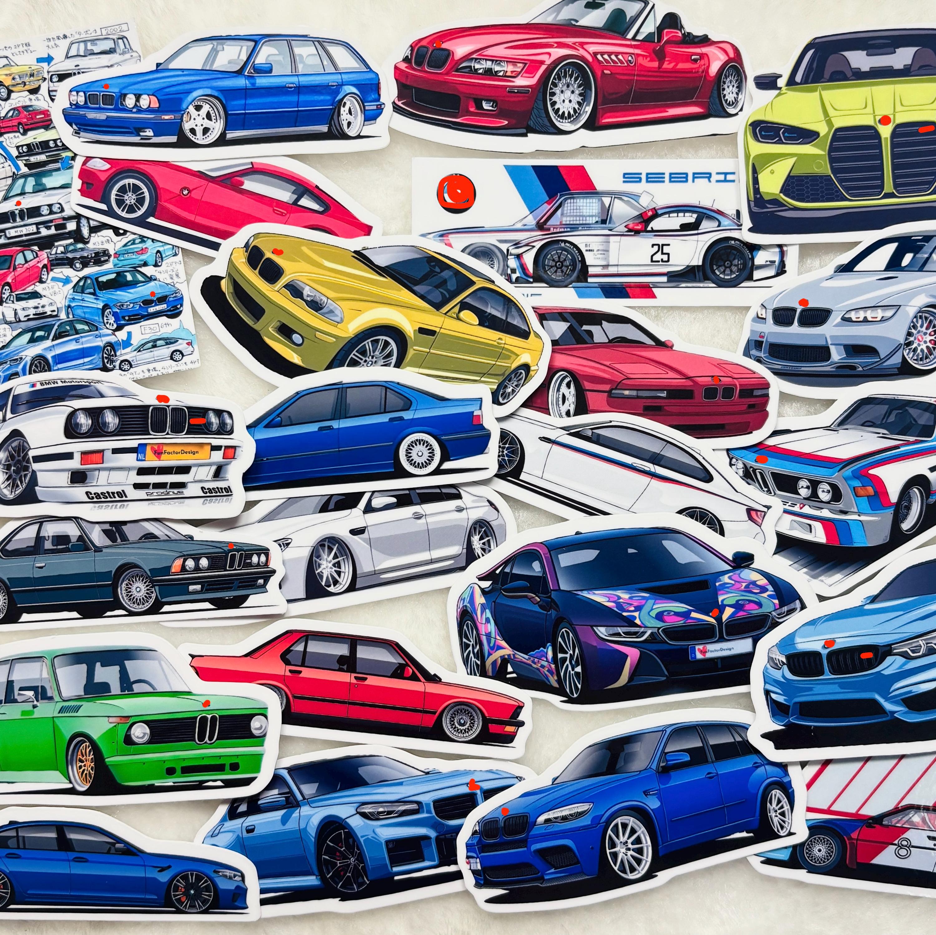 M52 Engine Sticker 23pc Vinyl Stickers for M Power Cars M3 M5 M6 X5M Z3M Z4M 2002ti M1 M2 ...