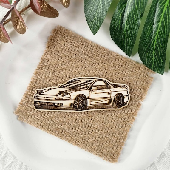 Japanese Classic 3000GT GTO Wood Fridge Magnet for